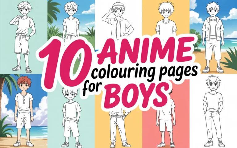 10 Anime Colouring Pages for Boys: Unleash Your Creativity with Action-Packed Adventures!