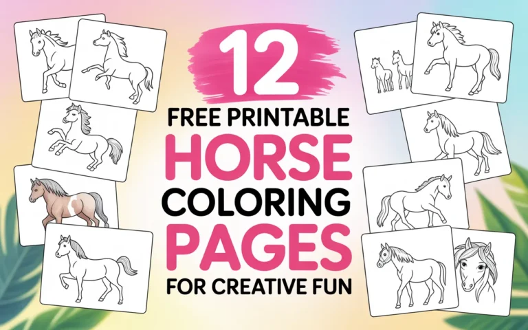 12 Free Printable Horse Coloring Pages for Creative Fun
