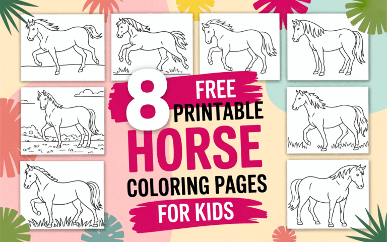 8 Free Printable Horse Coloring Pages for Kids