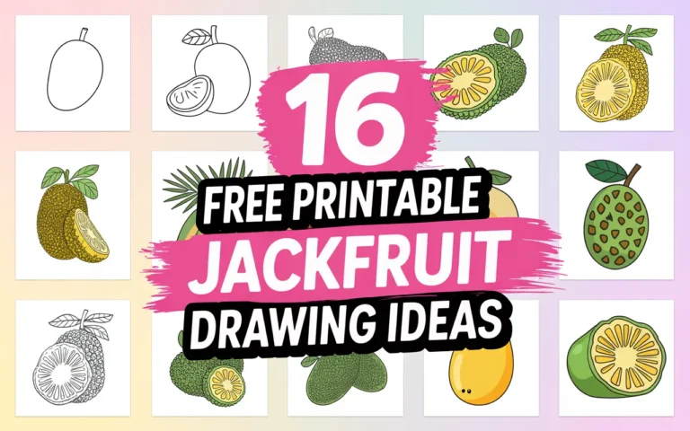 16 Free Printable Jackfruit Drawing Ideas for Beginners